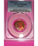 Pop 1 None Higher 1983 FM PR 68 RB Panama 1 Centesimo Toned PCGS  Certif... - $136.75 CAD