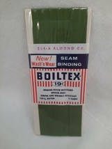 Vintage Boiltex 100% Rayon Seam Binding Sewing Trim 3 Yards ~ Almond Green 164-A - £3.33 GBP