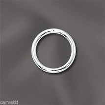 8mm Sterling Silver Soldered Closed Jump Rings (10) 18g - $7.13