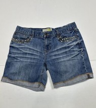 Charlotte Russe Studded Jean Shorts Women Size 8 (Measure 32x7) - £8.72 GBP