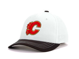 Calgary Flames Zephyr NHL Z-20 Zhats Stretch Fit White Hockey Cap Hat  - £15.61 GBP