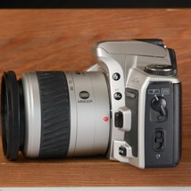 Minolta XTsi Maxxum 35MM Film Camera Kit W 28-80MM lens Silver *TESTED* - $49.45