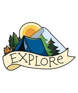 Explore Mountain Hiking Travel Vinyl Decal Sticker UV & Water Proof Gift Laptop  - $5.87