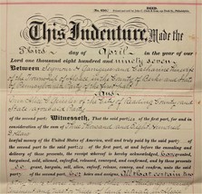 1897 Antique Deed Indenture Alsace Pa Seymour Garrigues To A Geissler Reading Pa - £36.98 GBP