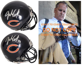 Jim Covert HOF signed Chicago Bears football mini helmet proof COA autog... - £109.49 GBP
