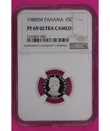 1980 Panama PF 69 Ultra Cameo Proof 10 Centesimos NGC Certified Graded S... - $52.30