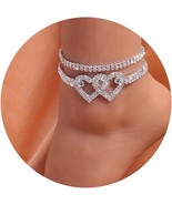 Heart Rhinestone Ankle Jewelry - £20.34 GBP
