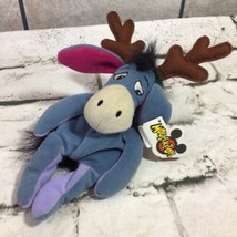 Mouseketoys Winnie The Pooh Eeyore Plush Mini Beanbag Christmas Stuffed ... - $9.89