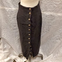 Michael Max Signature Designs Women&#39;s Wool Blend Long Black Skirt with G... - £27.08 GBP