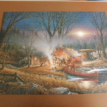 Campfire Tales 1000 Piece Jigsaw Puzzle Terry Redlin Buffalo Complete Ba... - $11.65