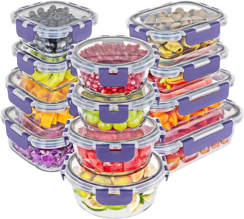 Magic Mill Glass Storage Containers with Lids Set (24 Pcs) (Open Box) - $20.99