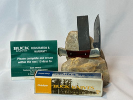 2002 Buck Folding Prince Pocket Knife Single Blade Lock Back With Stone ... - £38.88 GBP