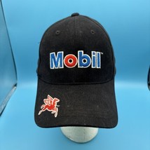 Mobile Oil Pegasus Logo Embroidered Ball Cap Lightweight Strapback Black... - £16.85 GBP