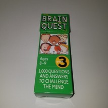 Brain Quest 3rd Grade Ages 8 9 Deck 1 &amp; 2 Question Trivia Green 4th Edition - £6.75 GBP