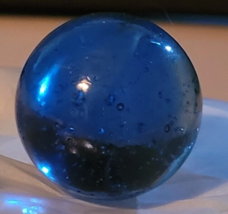 Vintage Shooting Marble Solid Blue Bubbles Light Shining Decorative Coll... - $10.99
