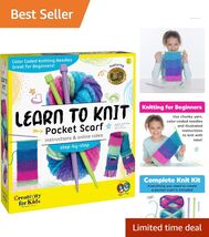 Mindful Knitting Adventure Kit | Create a Functional Pocket Scarf for Ki... - $40.54