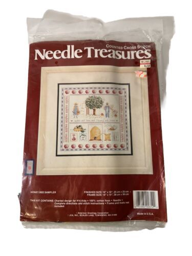 Primary image for Needle Treasures Honey Bee Sampler #02612 Counted Cross Stitch Kit  Made In USA