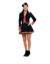 Women&#39;s Cigarette Girl Jacket/Skirt Theater Costume Large Black/Red - £218.90 GBP+