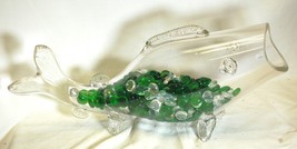Hand Blown Nautical Fish Colorful Glass Stones Tabletop Centerpiece - $197.99