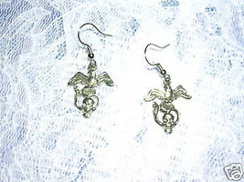 New Usa Cast Pewter Biker Eagle - Snake & Skull Warrior Charm Earrings Jewelry - $6.99