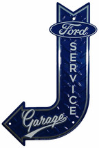 Ford Service Garage J Shaped 11.5&quot;x17.5&quot; Aluminum Metal Sign DC85062 USA... - $25.99
