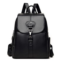  Women PU Leather Backpa High Quality 2022 Female Vintage Backpack Large Capacit - £40.69 GBP