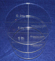 3 Piece Circle Set - NO seam  4&quot;, 5&quot;, 6&quot;  ~ 1/4&quot; Thick -  Long Arm - $33.19