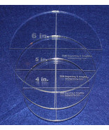 3 Piece Circle Set - NO seam  4&quot;, 5&quot;, 6&quot;  ~ 1/4&quot; Thick -  Long Arm - £26.02 GBP