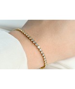 Tennis Chain Bracelet, Tarnish-free Cup Chain Bracelet, Gold Tennis Brac... - £12.75 GBP