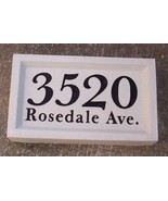 Custom engraved cast stone address block for landscape piers and mailboxes - $200.00