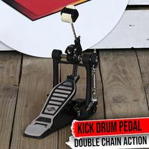 Single Kick Bass Drum Pedal by GRIFFIN - Deluxe Double Chain Foot Percus... - £33.28 GBP