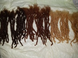 100% Human Hair handmade Dreadlocks 110 pcs 8-10" long 3-4 mm color # 2, 4 & 27 - $470.25