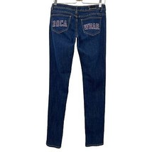 Rocawear skinny jeans size 5 dark wash logo womens pants juniors  - $24.75