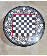 Marble Black round Mother of Pearl chess Centre Table Top 36&quot;x36&quot; Shape:... - £1,626.33 GBP