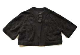 Xhilaration girls black open knit Sweater cardigan short sleeve size M - £7.98 GBP