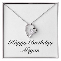 Happy Birthday Megan - Forever Love Necklace Personalized Name - £47.22 GBP
