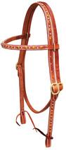 Horse Western Leather Horse USA AMISH Tack Headstall Bridle Orange Bling... - $34.64