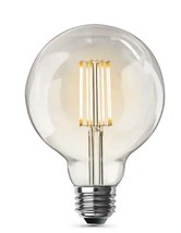 Feit Electric 60W Clear Glass Standard Base G30 LED Light Bulb, Warm Light 2100K - $12.95