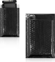 600 - 4x7 Black Poly Bubble Mailers Metallic Shipping Envelopes Self Seal - £92.17 GBP