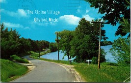 Alpine Village Gaylord Michigan MI Generic Scenic View Chrome Postcard L2 - £3.43 GBP