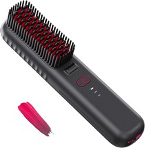 Cordless Hair Straightener Brush, Portable Mini Straightening Brush For ... - $57.99