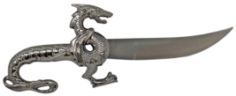 10" Fantasy Dragon Dagger Knife Sword Fixed Blade With Sheath Stainless Steel image 5