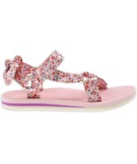 new  TIME AND TRU BOW NATURE  STRAP FLORAL PINK SANDALS women&#39;s Sz 6 (=g... - £10.90 GBP