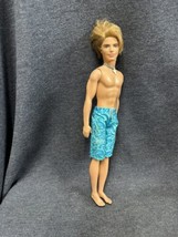 A Mermaid Tale 2 Ken Doll - Shark Tooth Necklace &amp; Rooted Hair, Blue Shorts - £9.47 GBP