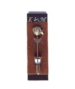 NWT Vintage GOLD tone K&amp;M 3-D FISH tie tack lapel hat pin USA 1970s - £9.08 GBP