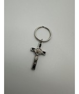 Vintage Enamel Cross Keychain - £9.34 GBP