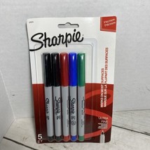 5/pk Sanford Sharpie Ultra Fine Point Permanent Markers  Black Red, Blue... - £6.85 GBP