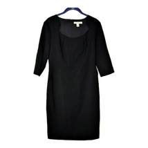 LARK &amp; RO Black Sheath Dress sz 4 NEW 3/4 Sleeves Work Office Cocktail D... - £14.97 GBP