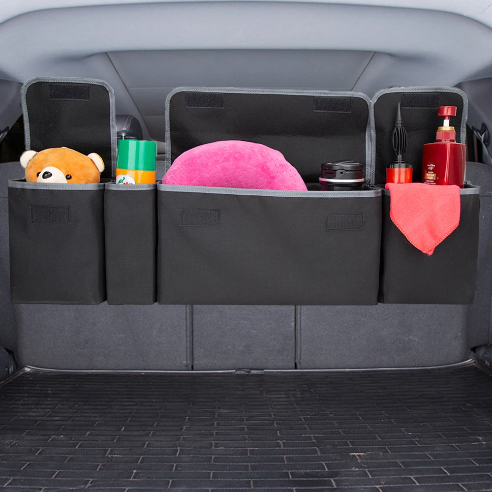 KAWOSEN Heavy Duty Oxford Car Trunk Organizer Adjustable Backseat Stowing - £15.81 GBP