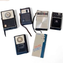 6 VTG Portable Transistor Radio Lot AS IS UNTESTED  G.E. Mascot Westingh... - $19.75